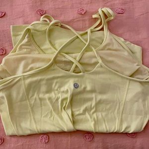 Lulu work out tank. Bright yellow.